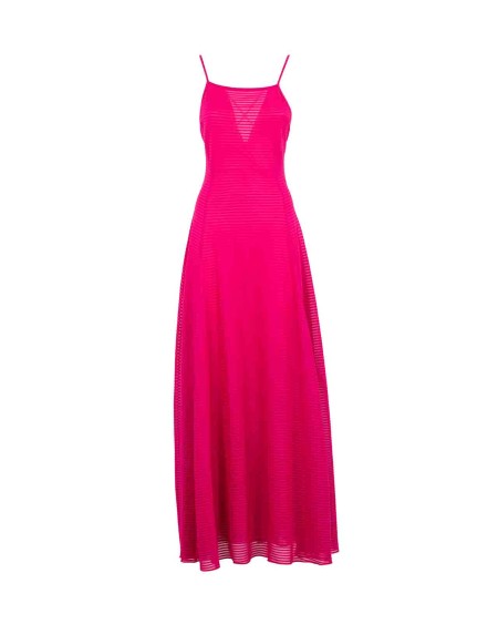 Shop EMPORIO ARMANI  Dress: Emporio Armani long dress in ottoman effect jersey.
Ottoman effect.
Straight neckline.
Crossed shoulder straps on the back.
Invisible zip on the back.
Inner lining.
Composition: 92% Polyester 8% Elastane
Made in Turkey.. 3D2A7J 2JJHZ-0309